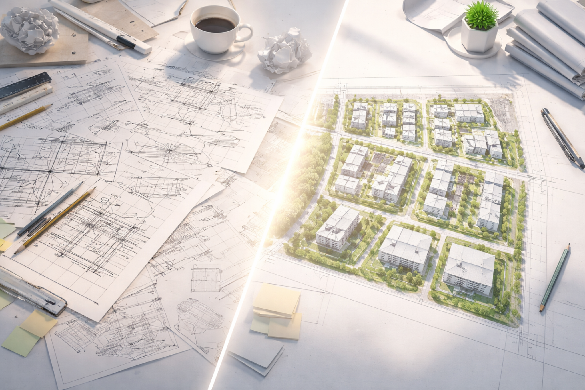 Contemporary interior architecture with sculptural staircase